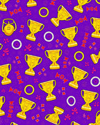 Golden Trophy Ribbon Celebration Repeating Rug