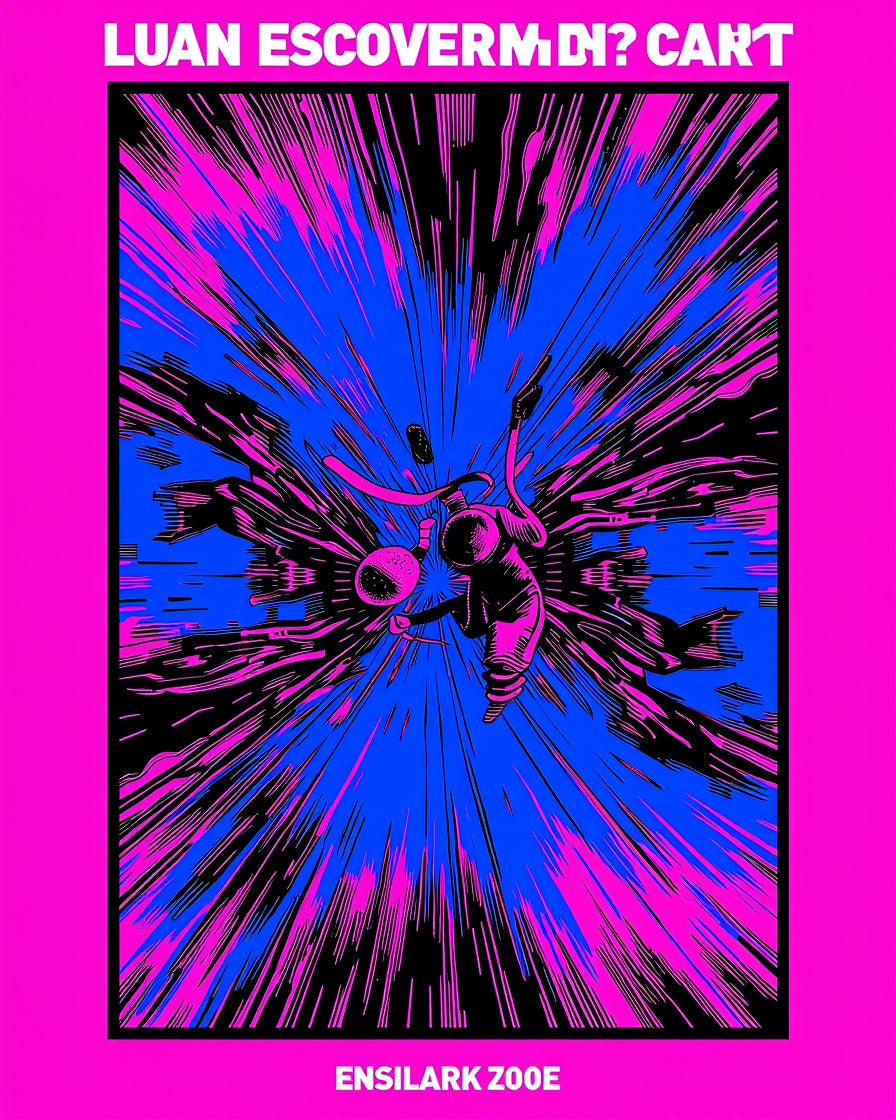 Electric Blue Pink Burst Astronaut Rug