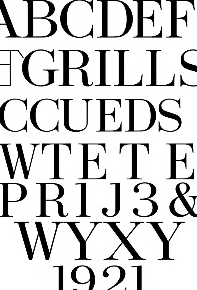 Bold Serif Alphabet Collection Rug