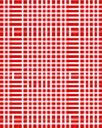 Red White Intersecting Lines Rug