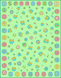 Whimsical Colorful Abstract Icons Rug