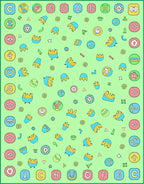 Whimsical Colorful Abstract Icons Rug