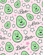 Pink Avocado Stars Halloween Rug