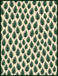 Green Fern Botanical Repeating Pattern Rug
