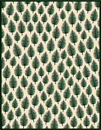 Green Fern Botanical Repeating Pattern Rug