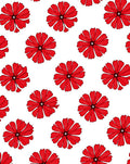 Bold Red Petal Flower Collection Rug