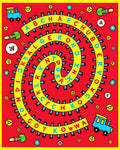 Alphabet Spiral Train Track Rug