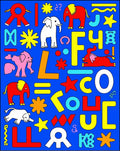 Playful Elephants and Geometric Shapes Rug