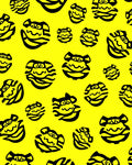 Bright Yellow Tribal Face Rug