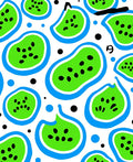Brilliant Green Blue Burst Abstract Cells Rug