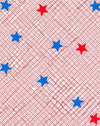 Red White Blue Star Scattered Texture Rug