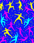 Vibrant Electric Pose Figures Rug