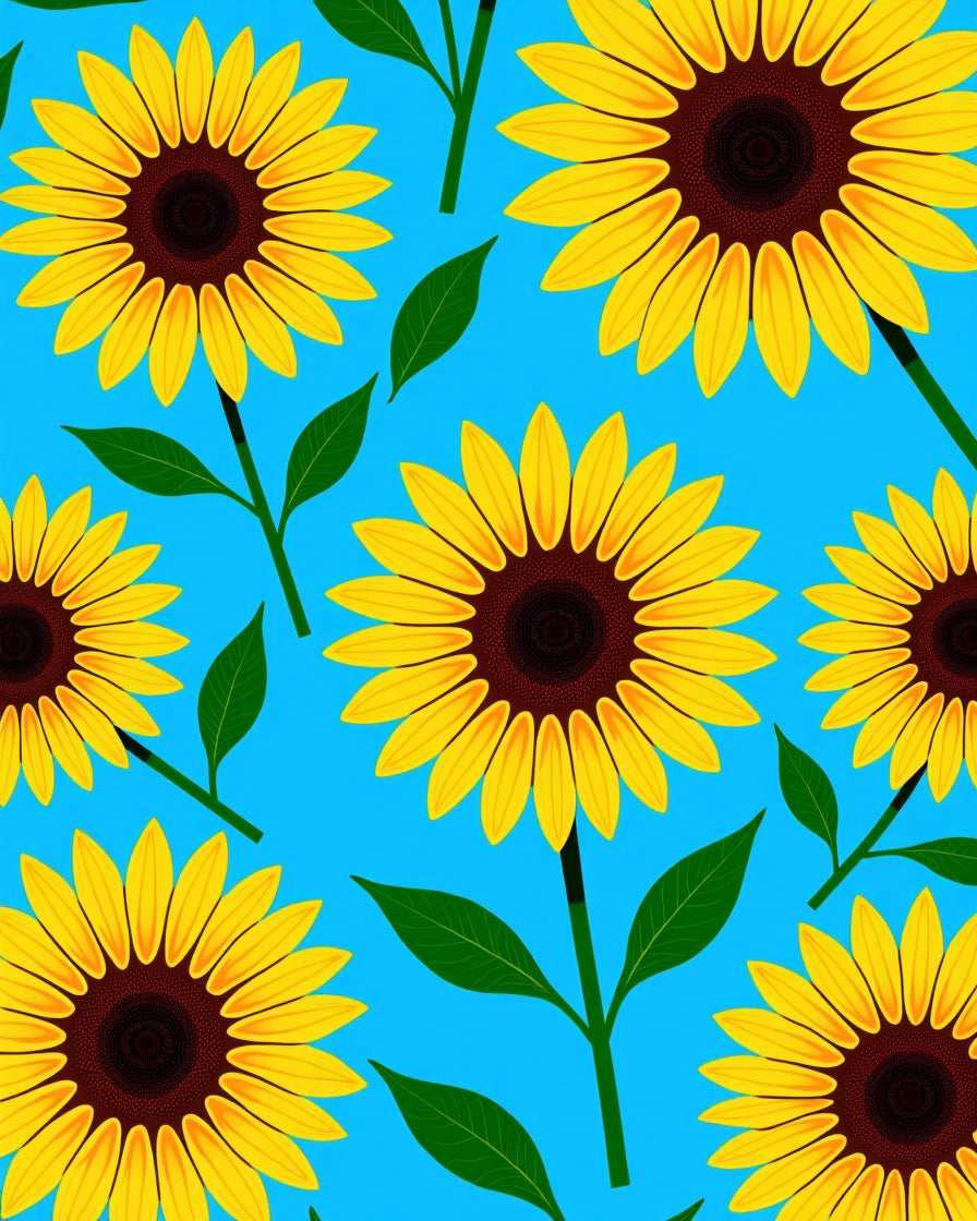 Bright Yellow Sunflower Garden Arrangement Rug