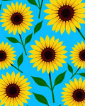 Bright Yellow Sunflower Garden Arrangement Rug