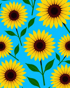 Bright Yellow Sunflower Garden Arrangement Rug
