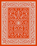 Coral White Intricate Scroll Medallion Rug