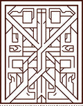 Geometric Abstract Lines Brown Rug