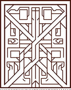 Geometric Abstract Lines Brown Rug