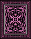 Pink Black Intricate Mandala Rug