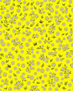 Bright Yellow Daisy Bee Meadow Rug