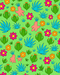 Groovy Cactus Flower Garden Rug