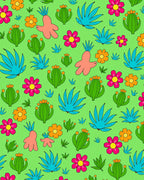Groovy Cactus Flower Garden Rug