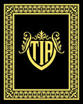 Black Gold Baroque Shield Crest Rug