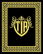 Black Gold Baroque Shield Crest Rug