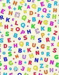 Colorful Alphabet Collage Rug