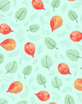 Coral Orange Leafy Swirl Background Rug