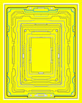 Futuristic Yellow Circuit Board Rectangle Rug