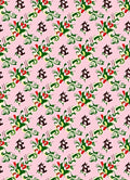 Abstract Red Green Swirl Floral Rug