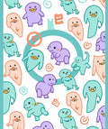 Cute Playful Critter Pastel Characters Rug