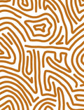 Rust Organic Contour Maze Rug