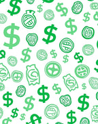 Lush Green Dollar Sign Collection Rug