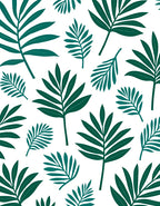 Deep Green Tropical Leaf Canopy Rug
