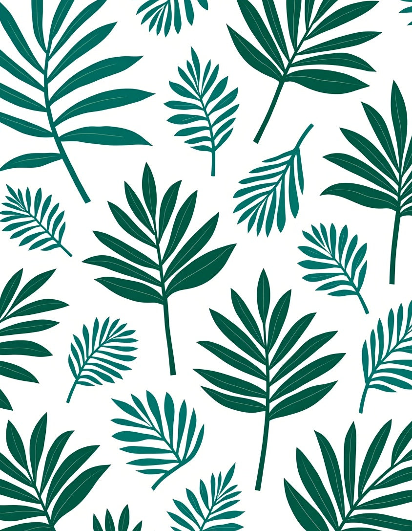 Deep Green Tropical Leaf Canopy Rug