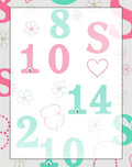 Pastel Numbers and Floral Accents Rug