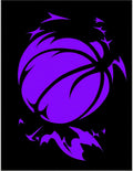 Electric Purple Burst Basketball Rug