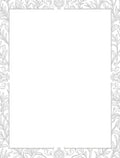 Silver Leaf Scroll Vintage Border Rug