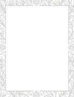 Silver Leaf Scroll Vintage Border Rug
