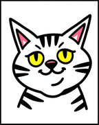 Playful White Cat With Yellow Eyes Rug