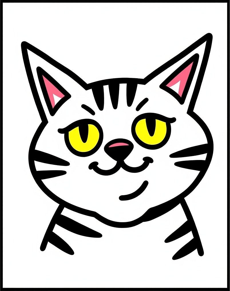 Playful White Cat With Yellow Eyes Rug