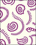 Deep Plum Abstract Swirls Rug