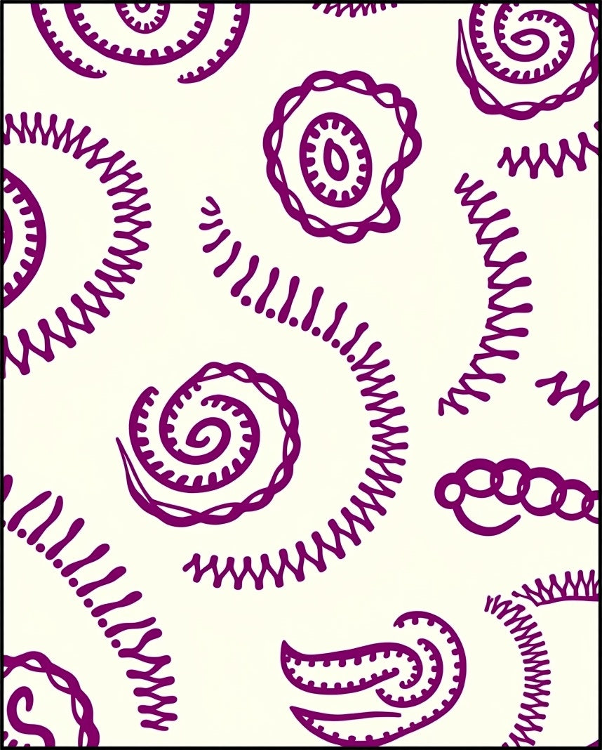 Deep Plum Abstract Swirls Rug