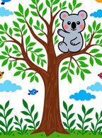 Whimsical Koala Tree Woodland Companions Rug