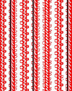 Red Abstract Stripe Medallion Rug
