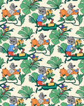 Whimsical Monkey Jungle Adventure Green Rug