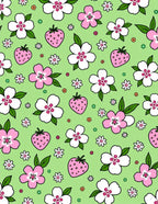 Sweet Strawberry Blossom Pastel Rug