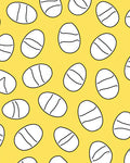 Yellow Yellow Easter Egg Pattern Rug
